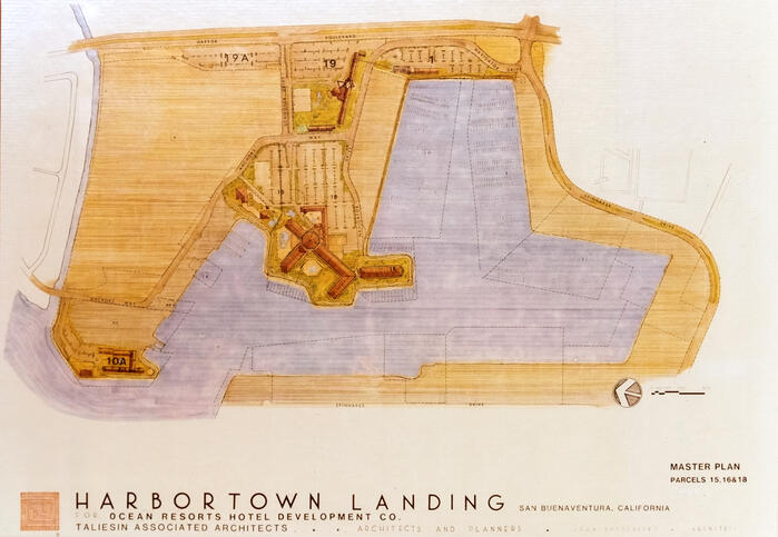Drawing: Site Plan. Two Schemes for Harbortown Landing