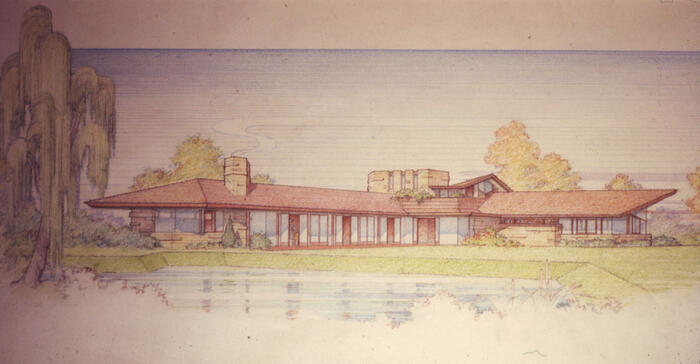 Perspective View, House for John F. Hiemenz